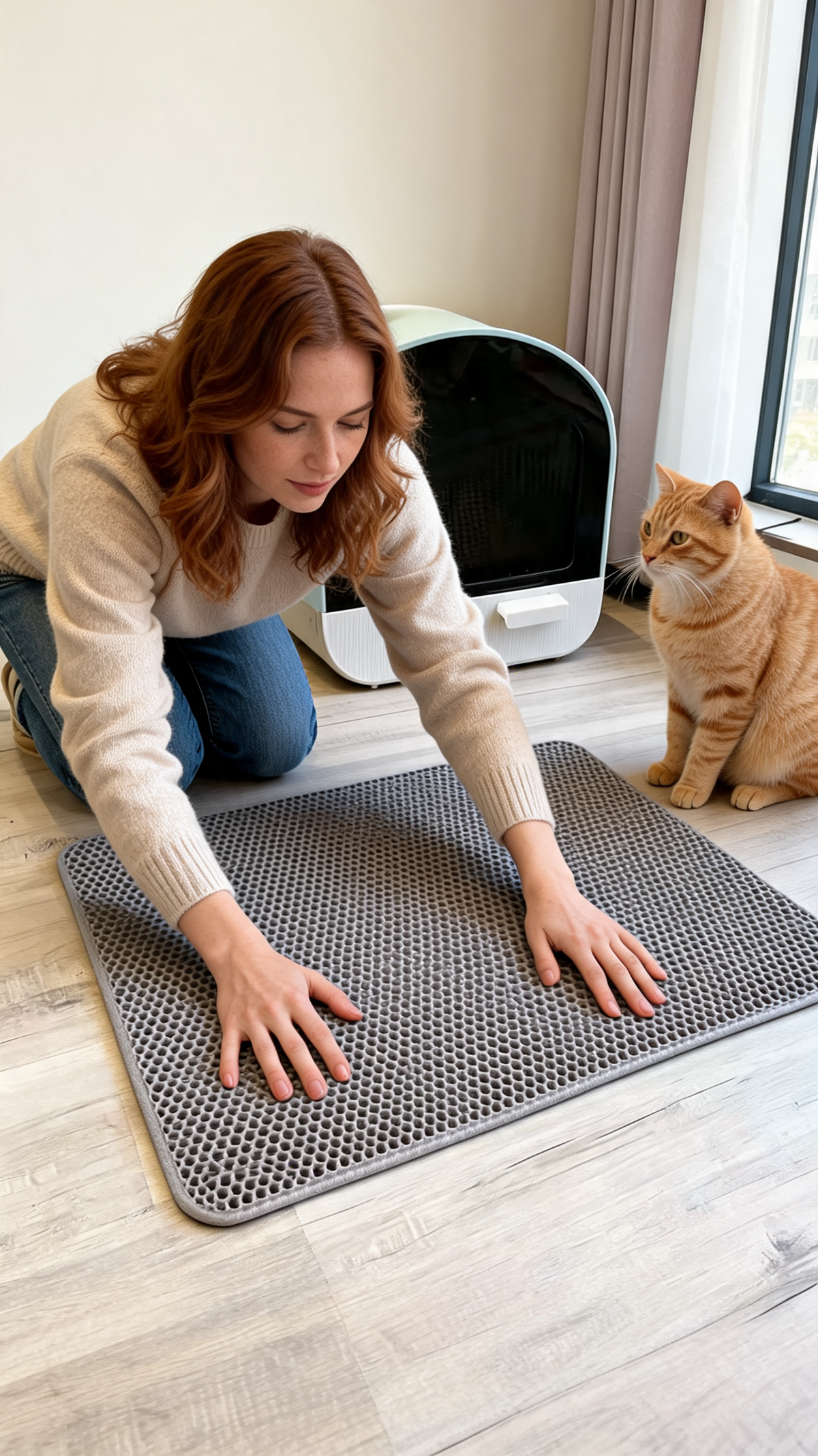 XL Double-Layer Cat Litter Mat – 21.7 x 29.5 in