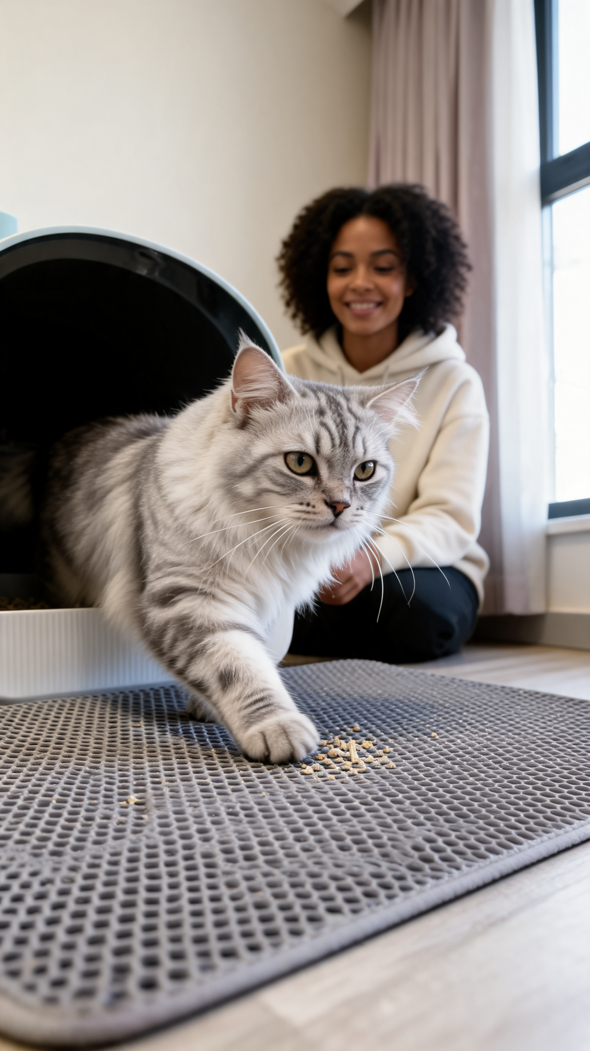 XL Double-Layer Cat Litter Mat – 21.7 x 29.5 in